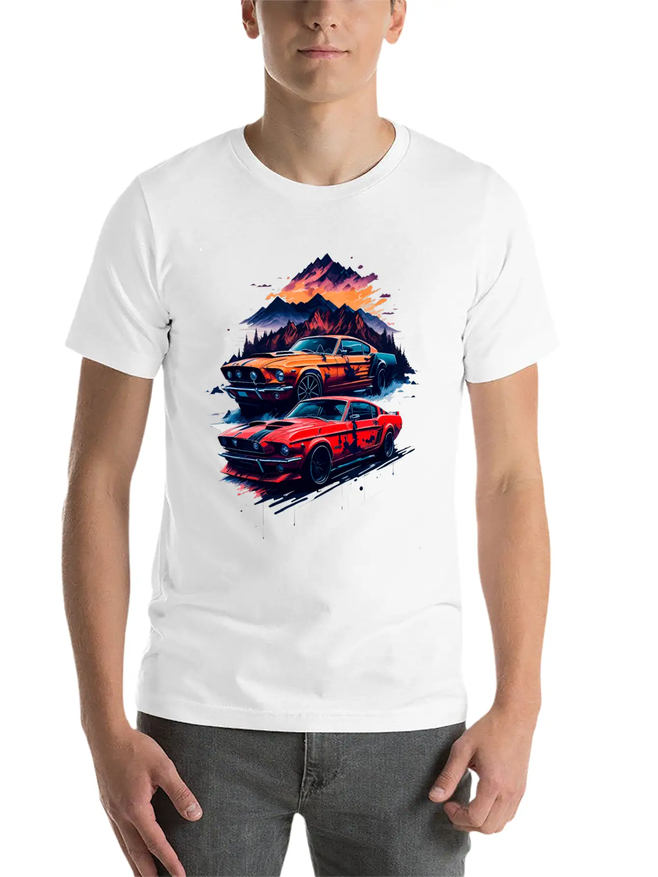 Muscle Classic Car Unisex Casual T-Shirt – Clean Design For Daily Comfort