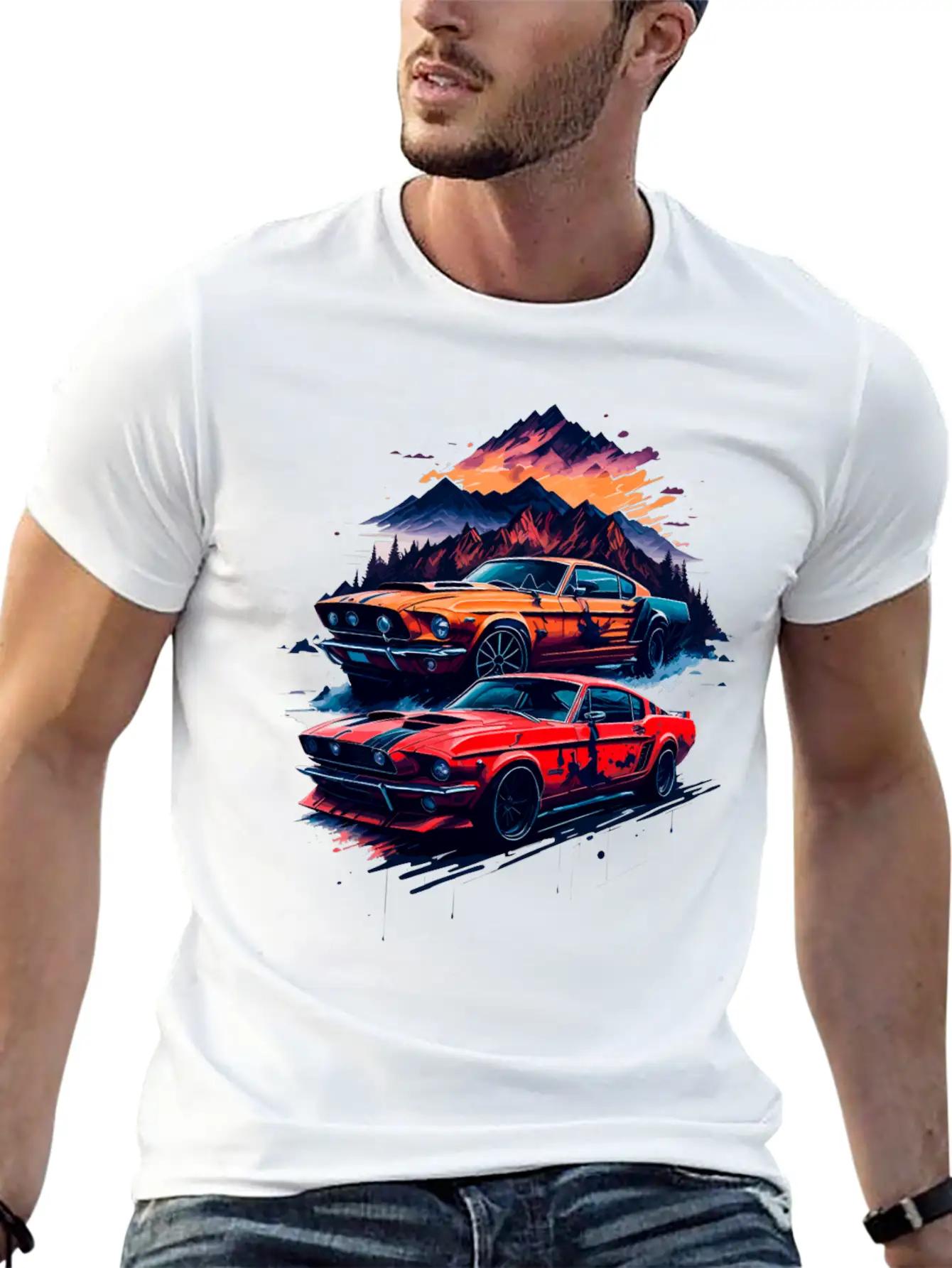 Muscle Classic Car Unisex Casual T-Shirt – Clean Design For Daily Comfort