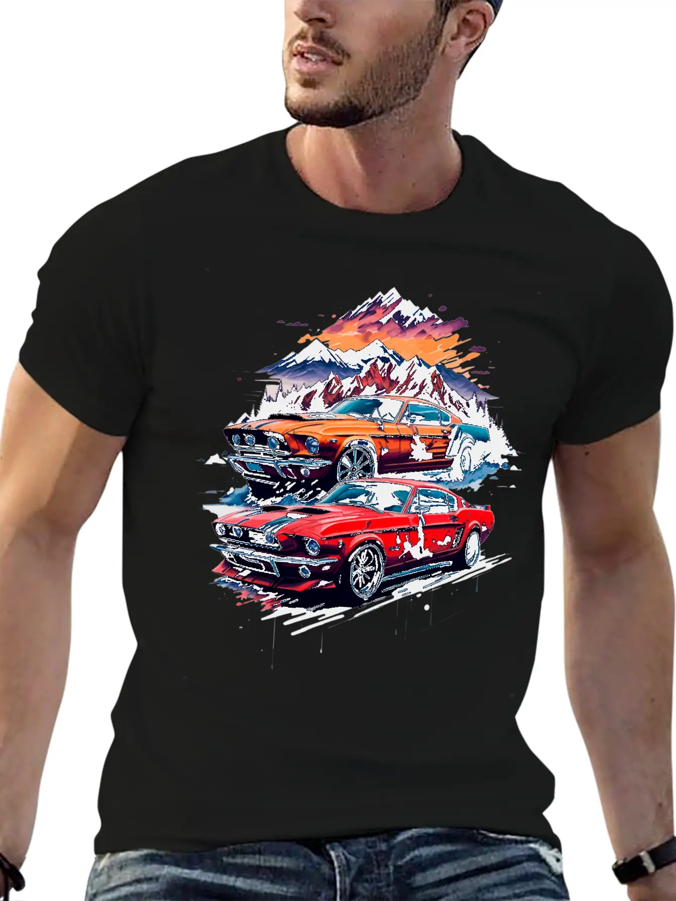 Muscle Classic Car Unisex Casual T-Shirt – Clean Design For Daily Comfort
