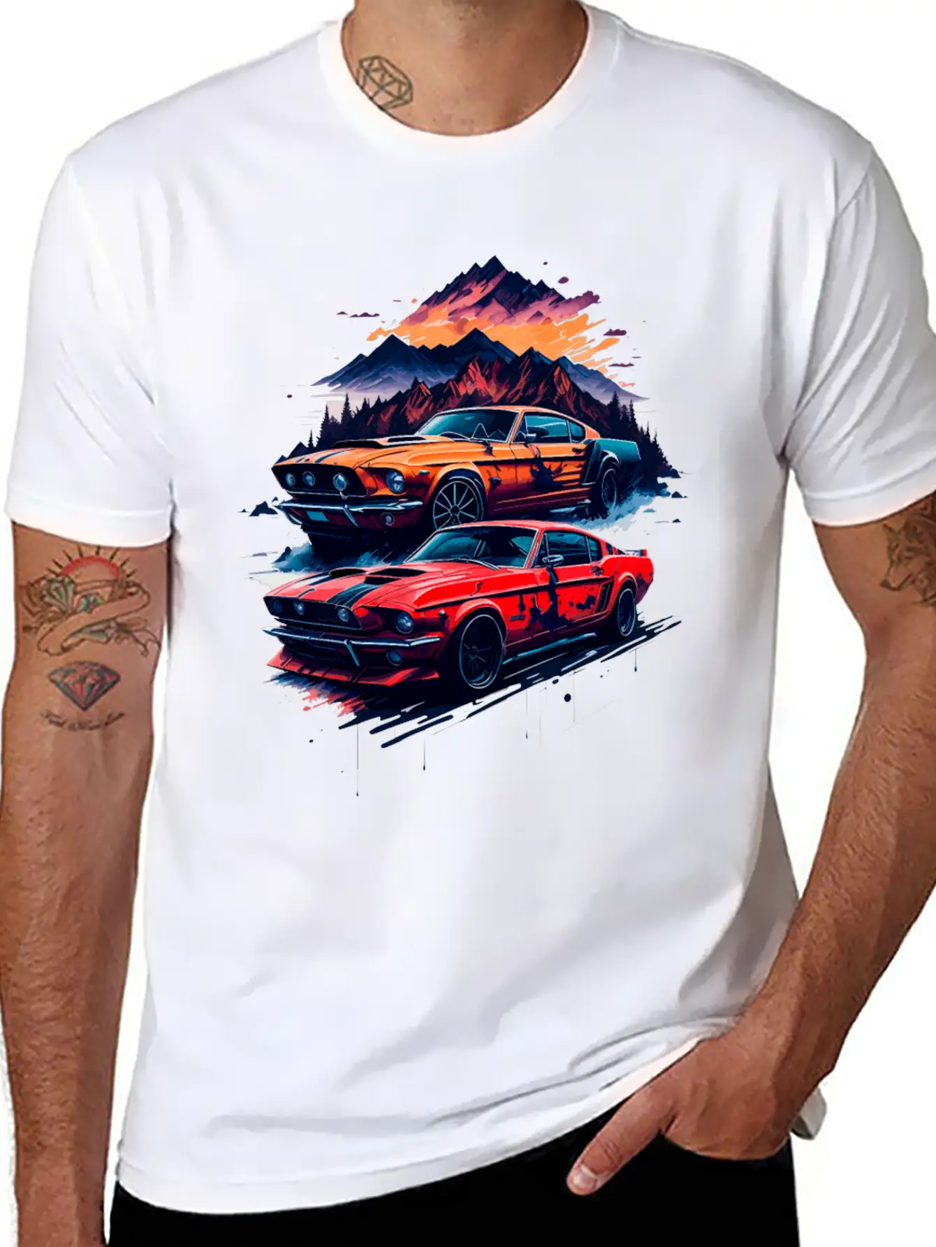 Muscle Classic Car Unisex Casual T-Shirt – Clean Design For Daily Comfort