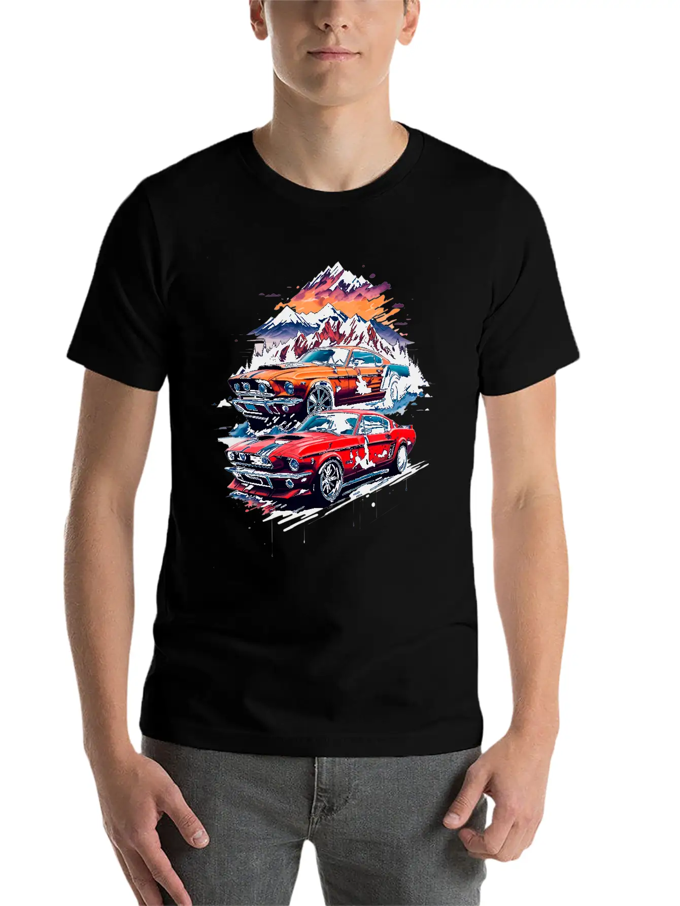 Muscle Classic Car Unisex Casual T-Shirt – Clean Design For Daily Comfort