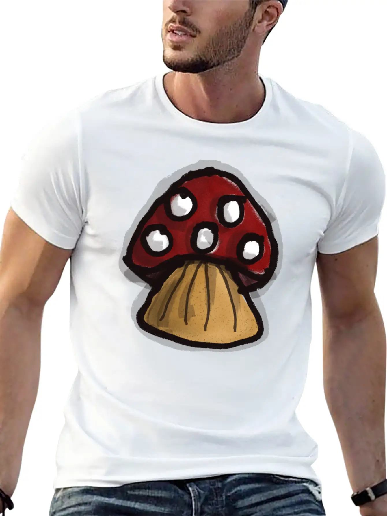 Mushroom Breathable Graphic T-Shirt – Perfect For Casual Days