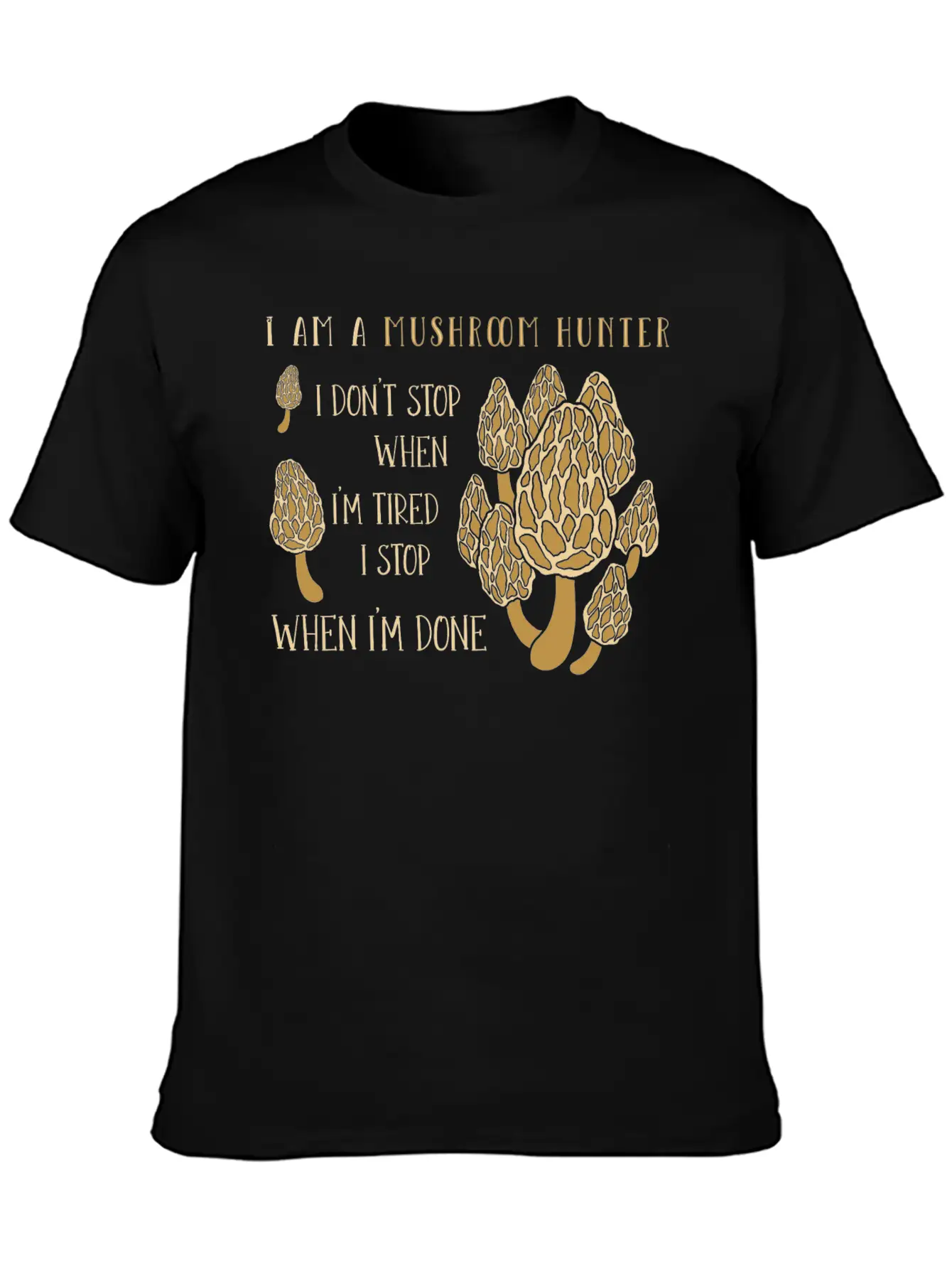 Mushroom Hunting Morel Mushroom Timeless Short Sleeve Tee – Comfy And Minimalist Design