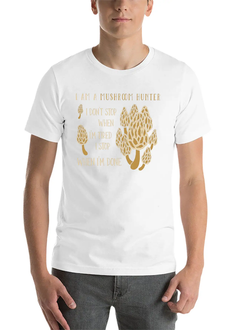 Mushroom Hunting Morel Mushroom Timeless Short Sleeve Tee – Comfy And Minimalist Design