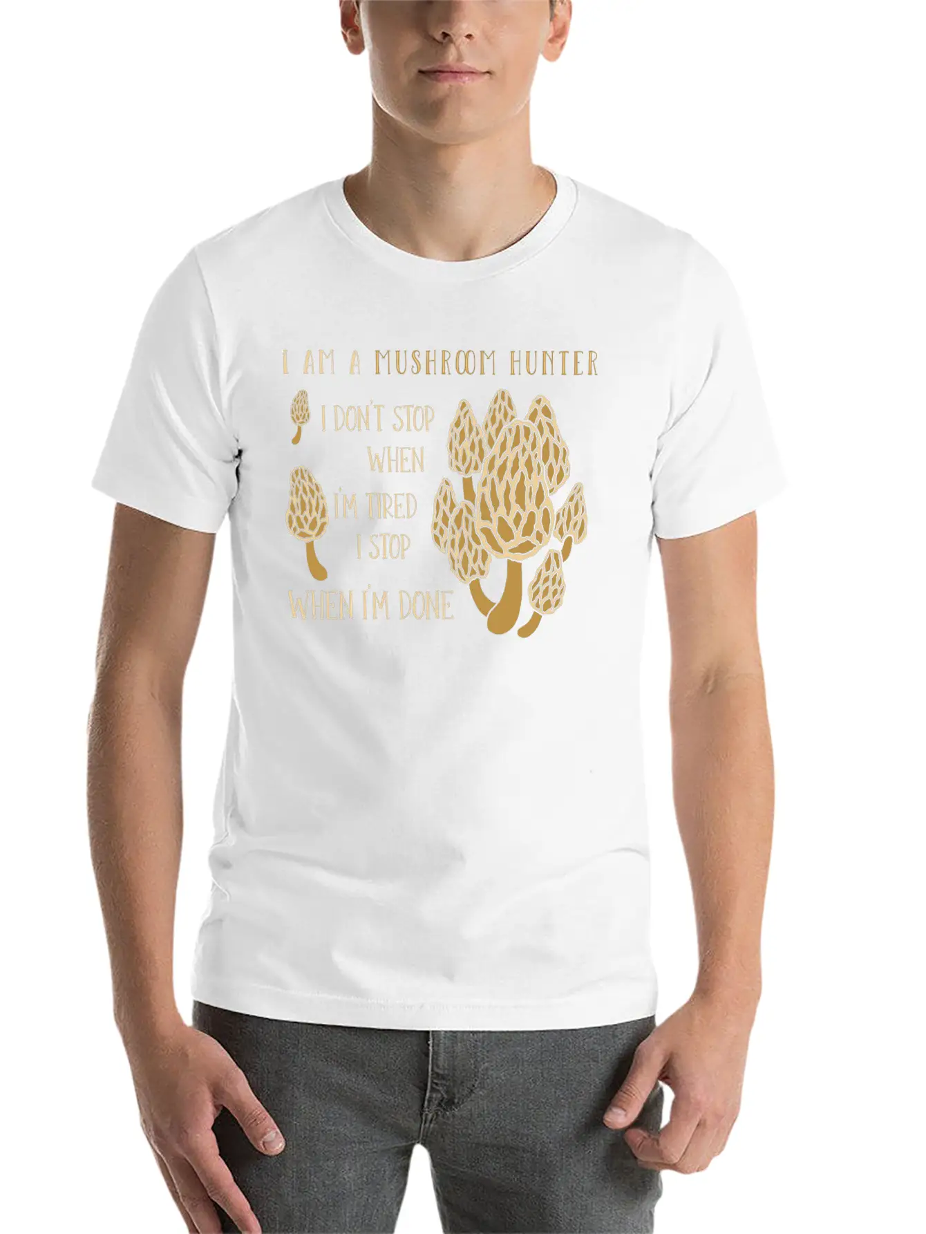 Mushroom Hunting Morel Mushroom Timeless Short Sleeve Tee – Comfy And Minimalist Design