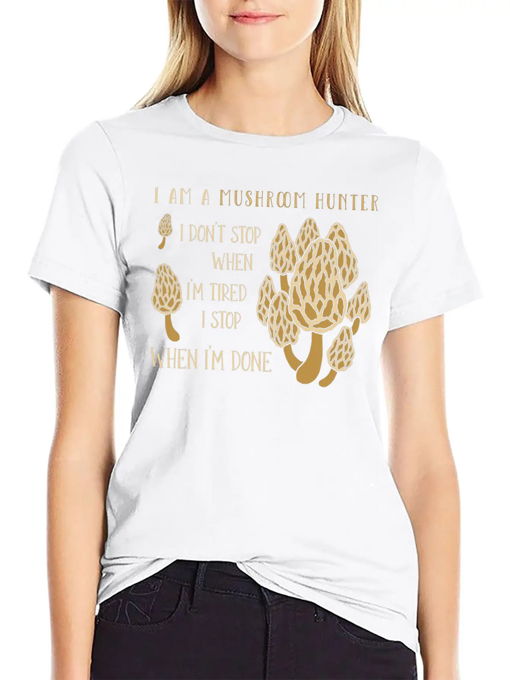 Mushroom Hunting Morel Mushroom Timeless Short Sleeve Tee – Comfy And Minimalist Design