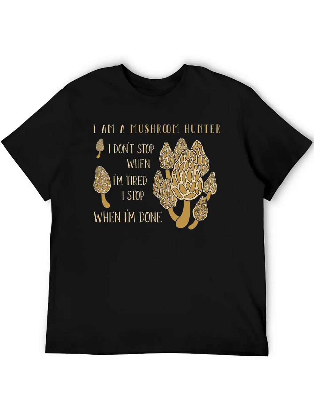 Mushroom Hunting Morel Mushroom Timeless Short Sleeve Tee – Comfy And Minimalist Design