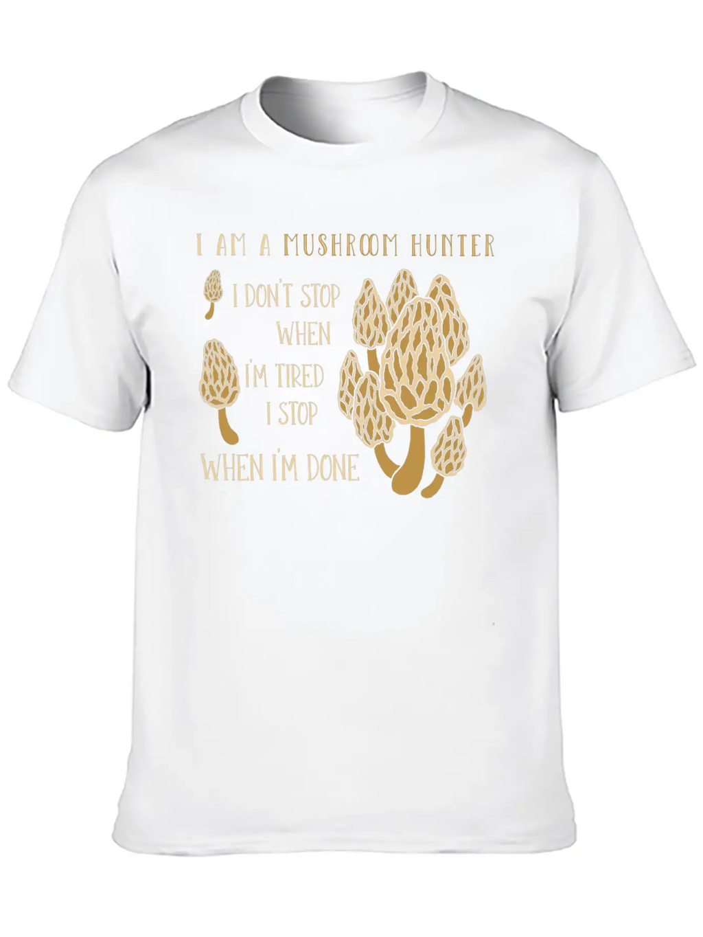 Mushroom Hunting Morel Mushroom Timeless Short Sleeve Tee – Comfy And Minimalist Design