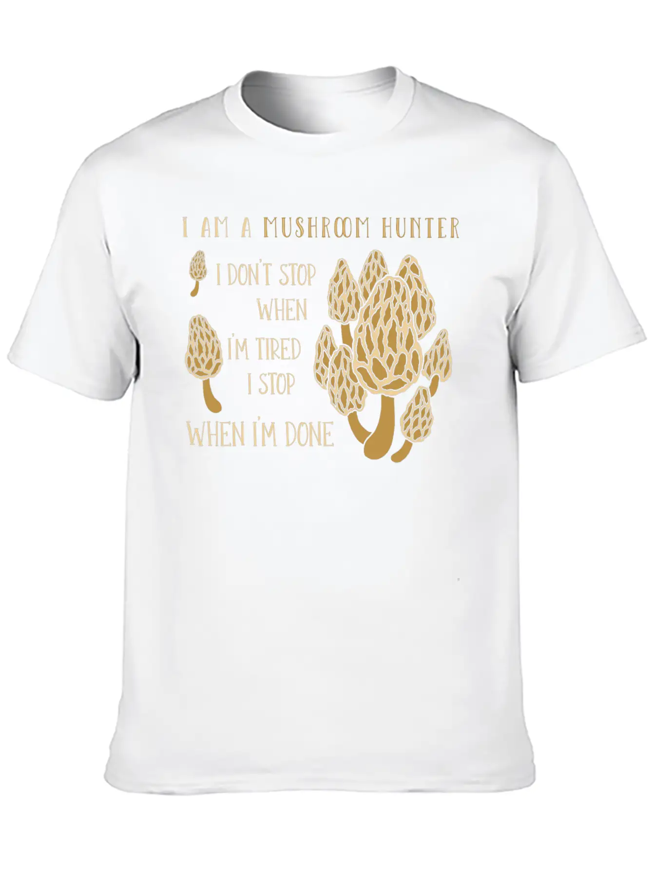 Mushroom Hunting Morel Mushroom Timeless Short Sleeve Tee – Comfy And Minimalist Design