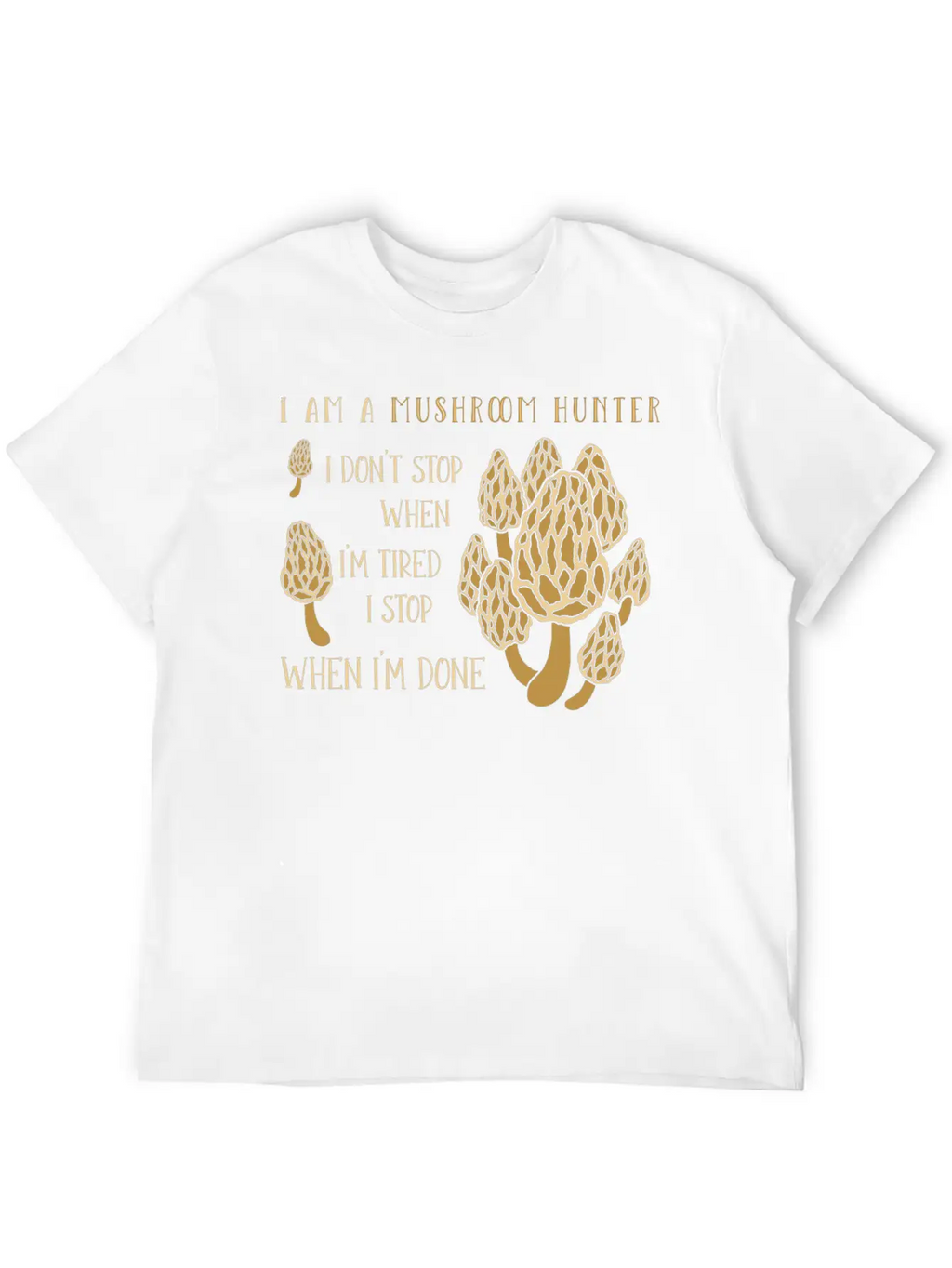 Mushroom Hunting Morel Mushroom Timeless Short Sleeve Tee – Comfy And Minimalist Design
