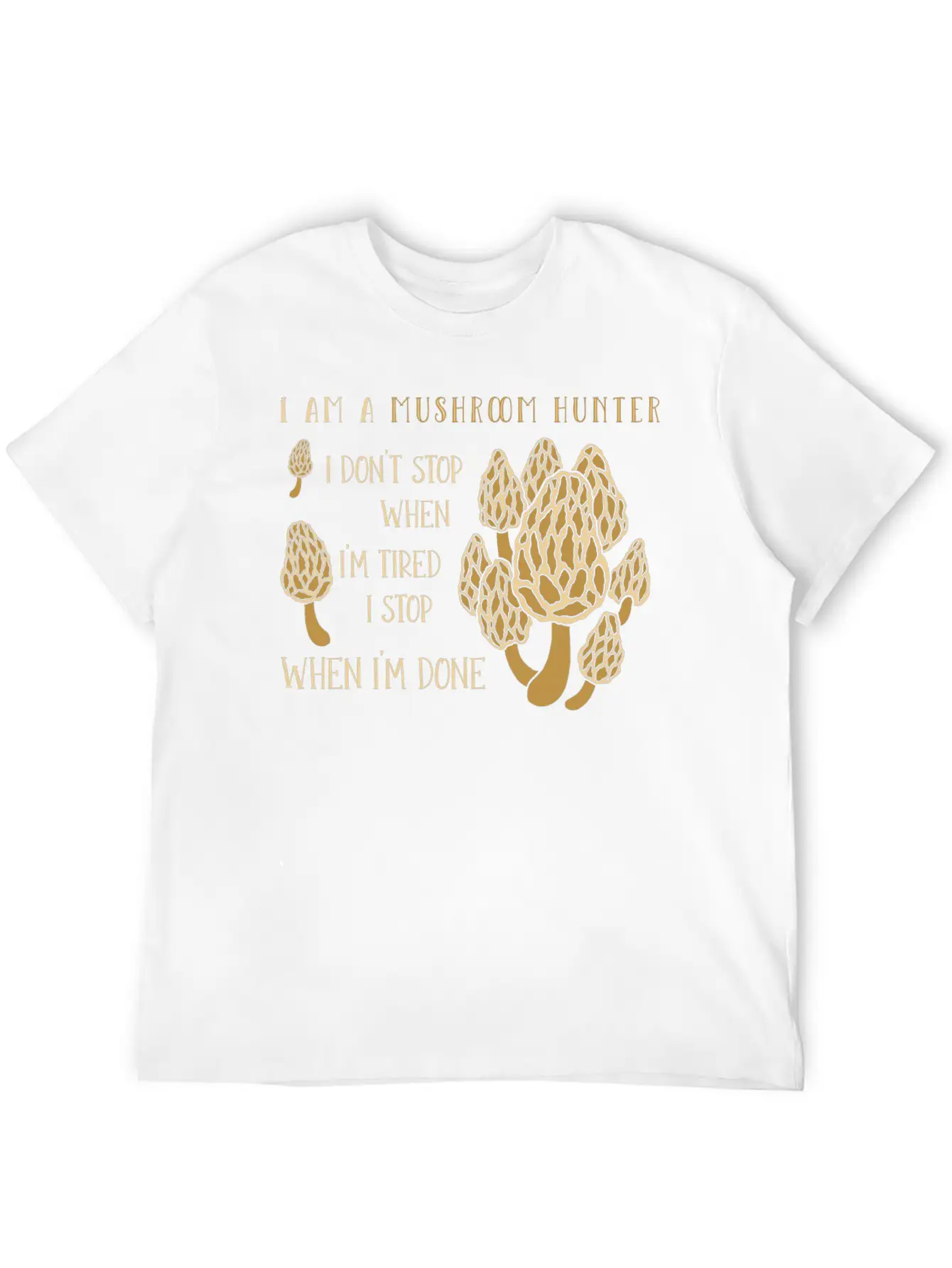 Mushroom Hunting Morel Mushroom Timeless Short Sleeve Tee – Comfy And Minimalist Design