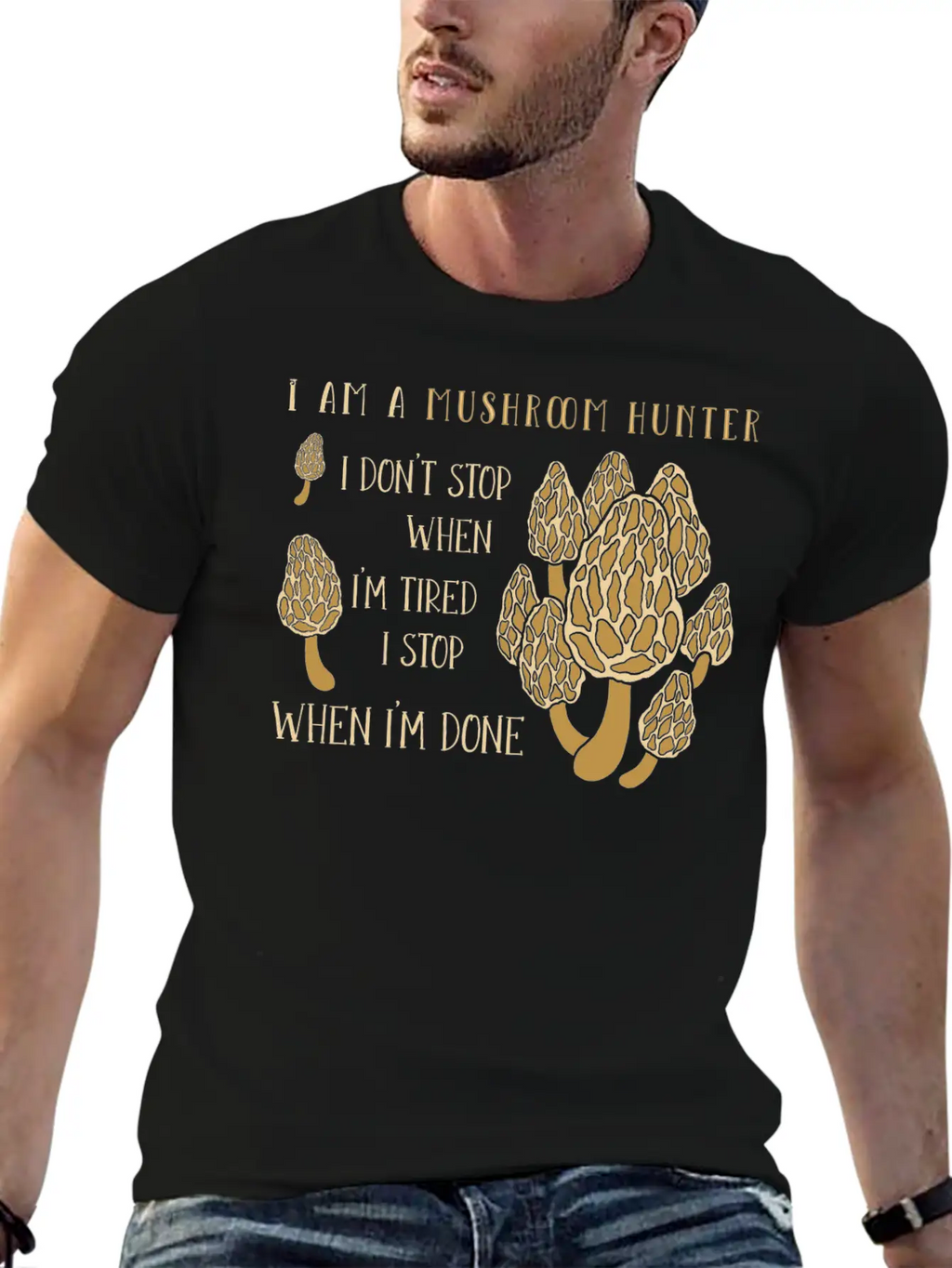 Mushroom Hunting Morel Mushroom Timeless Short Sleeve Tee – Comfy And Minimalist Design