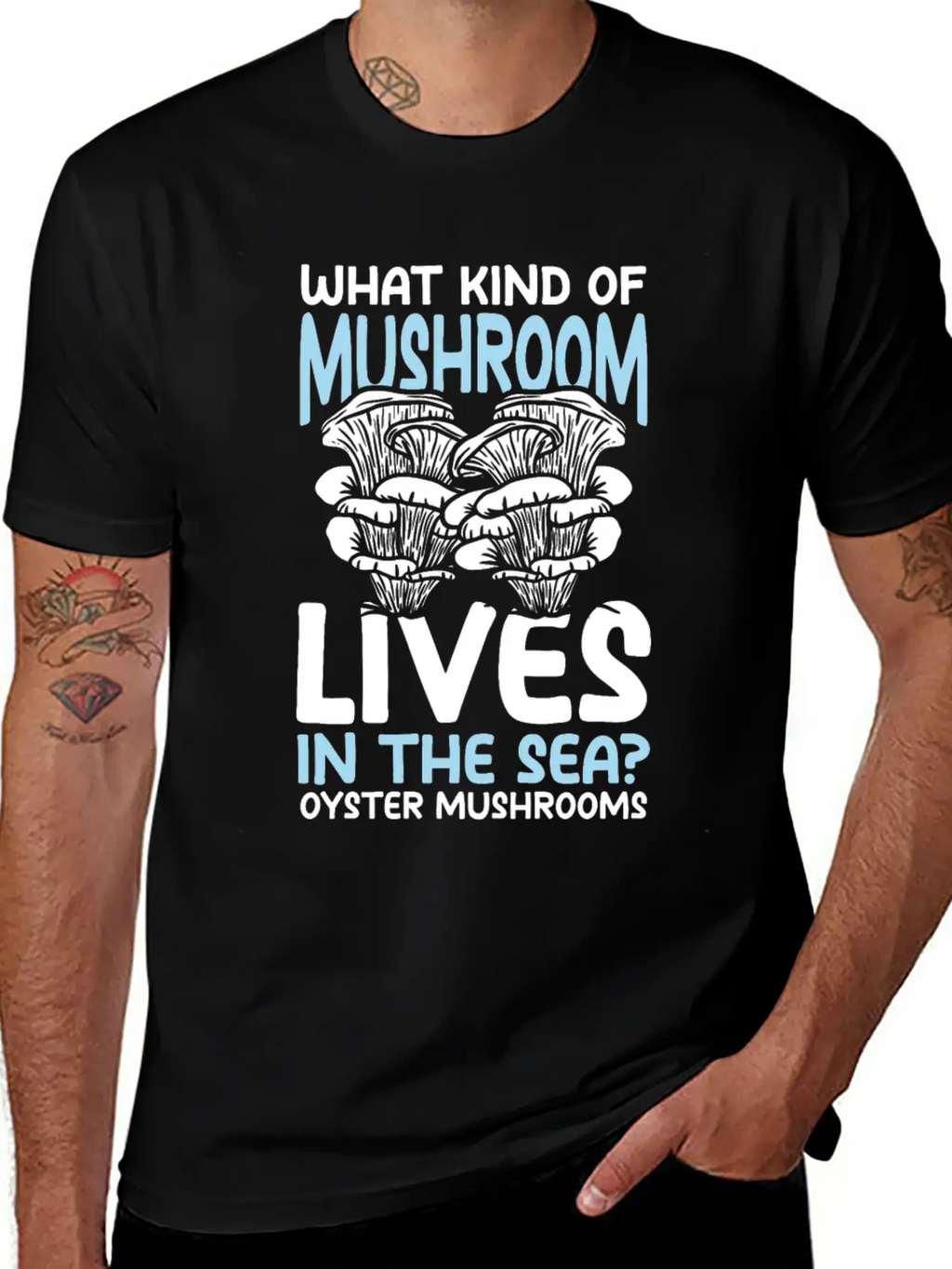 Mushroom Lives In The Sea Oyster Mushrooms Classic Cotton Tee – Unisex Comfort For Any Season