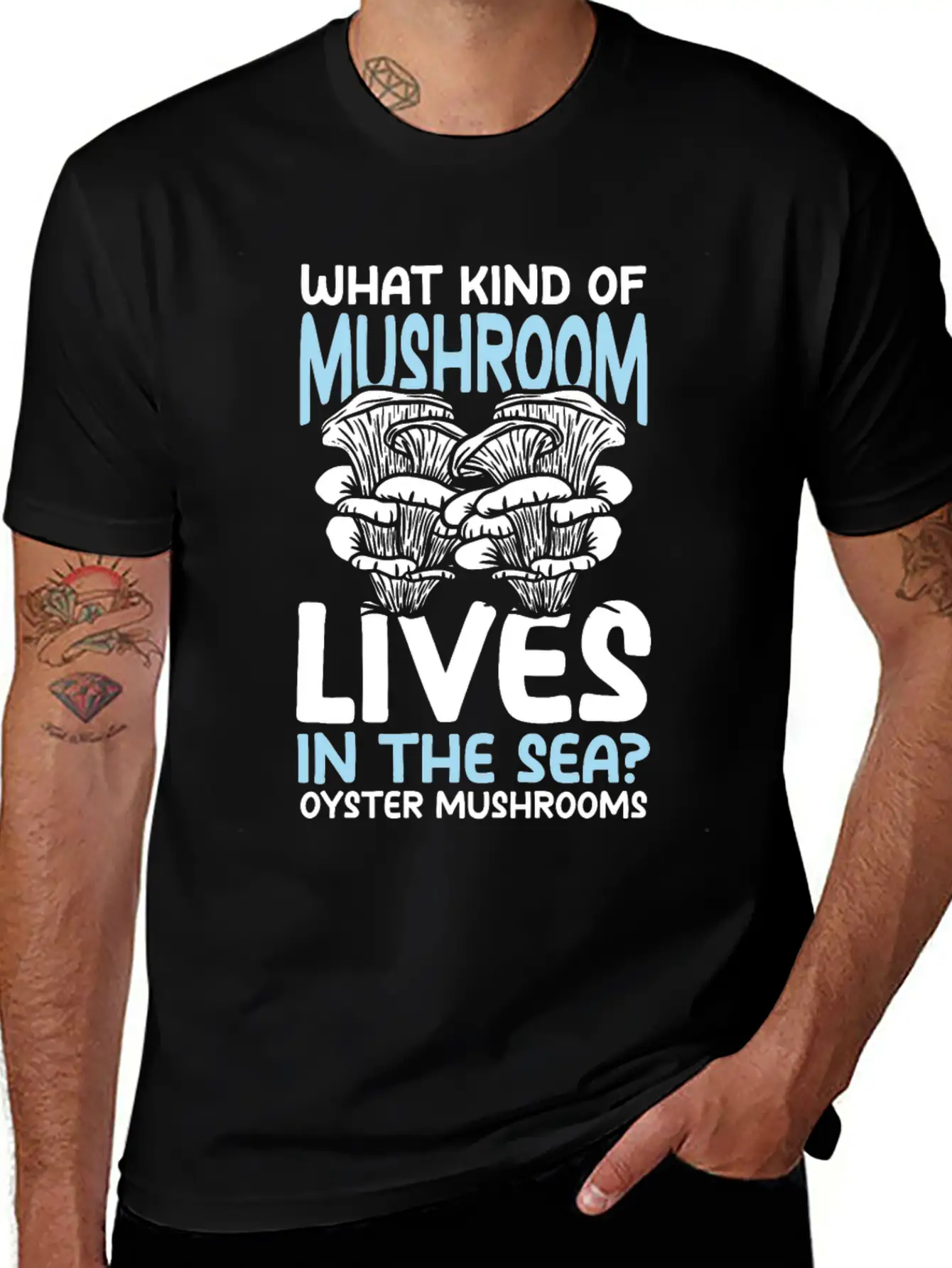 Mushroom Lives In The Sea Oyster Mushrooms Classic Cotton Tee – Unisex Comfort For Any Season