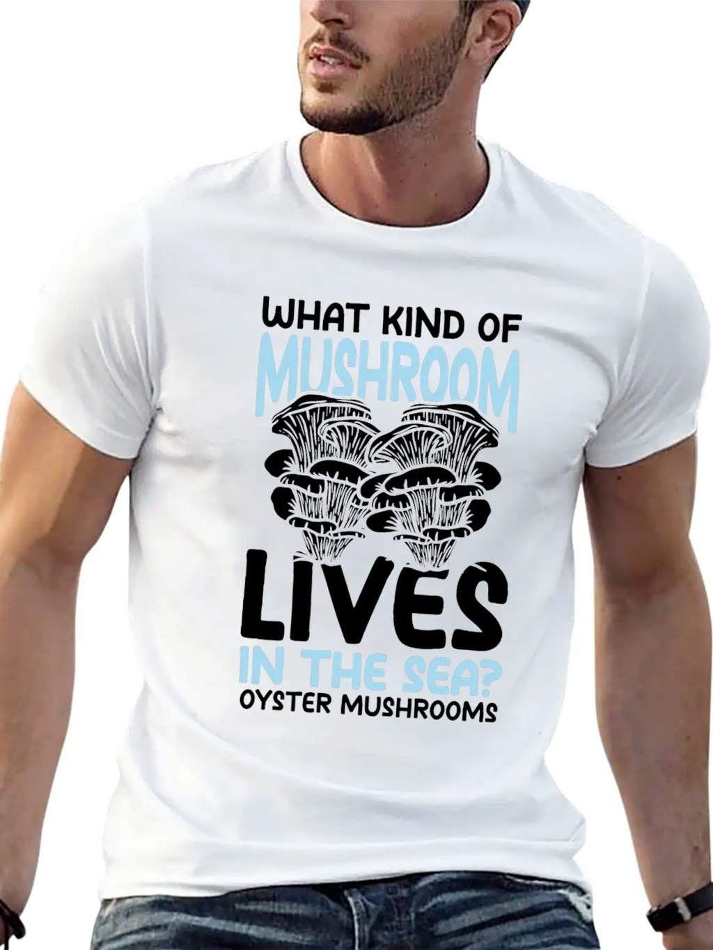 Mushroom Lives In The Sea Oyster Mushrooms Classic Cotton Tee – Unisex Comfort For Any Season