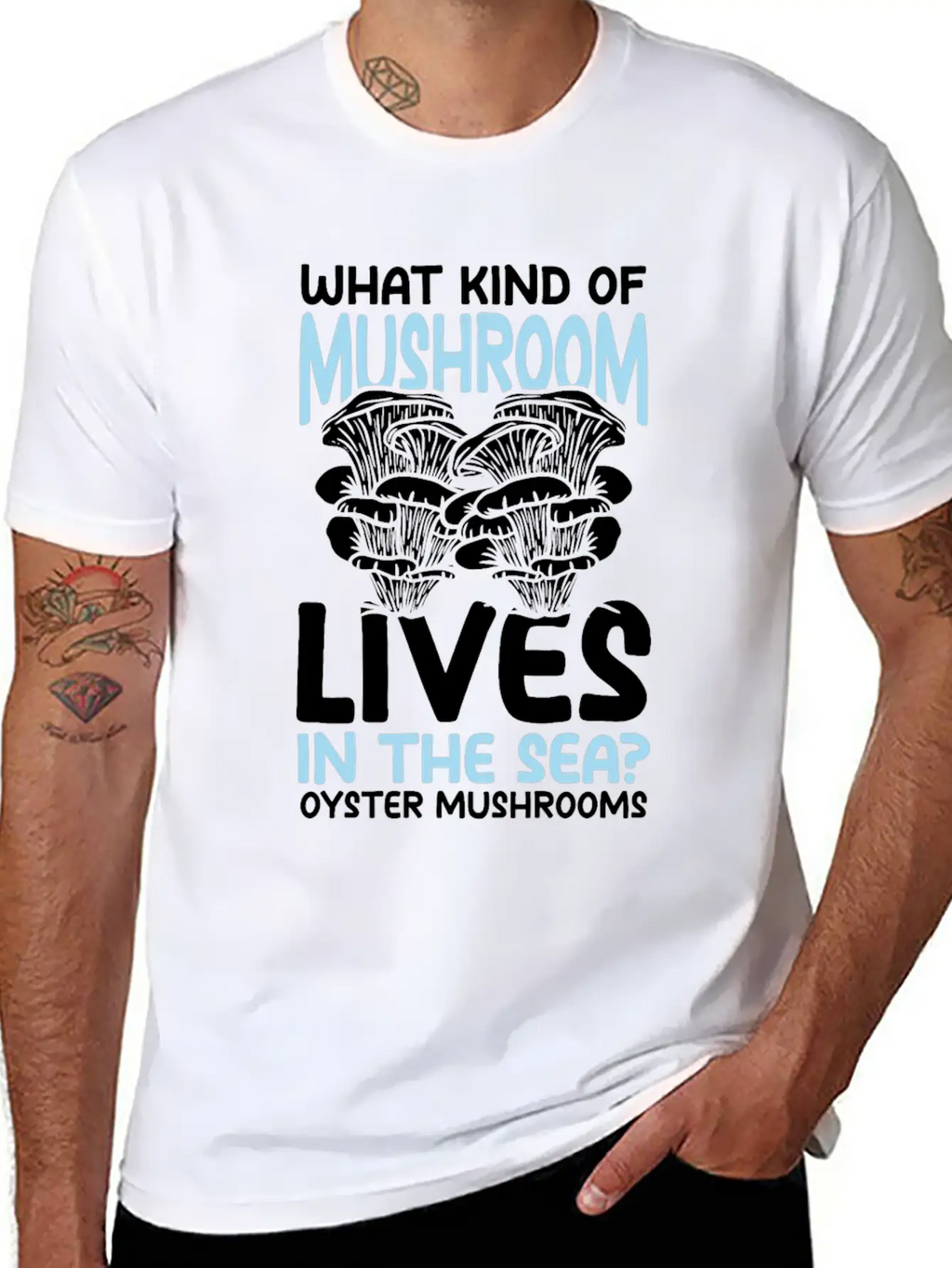 Mushroom Lives In The Sea Oyster Mushrooms Classic Cotton Tee – Unisex Comfort For Any Season