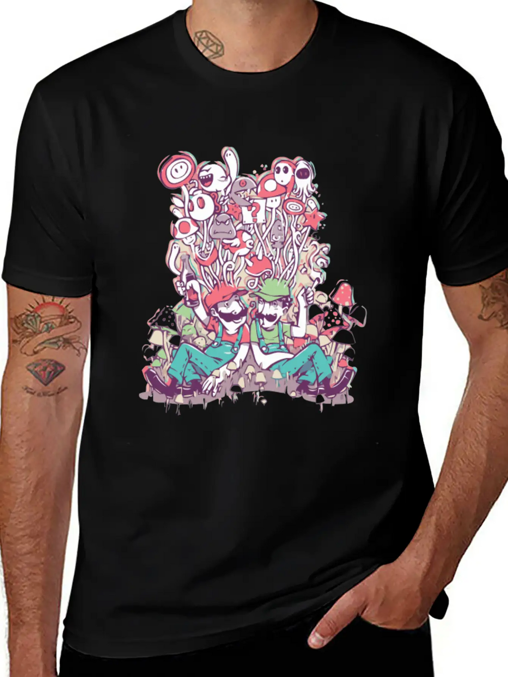 Mushroom Party Stylish Everyday T-Shirt – Unisex Basic Cotton Tee