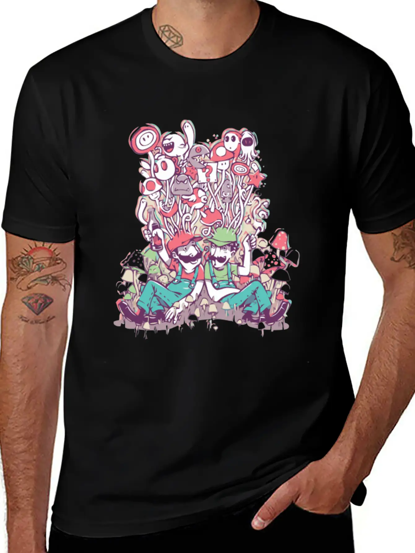Mushroom Party Stylish Everyday T-Shirt – Unisex Basic Cotton Tee