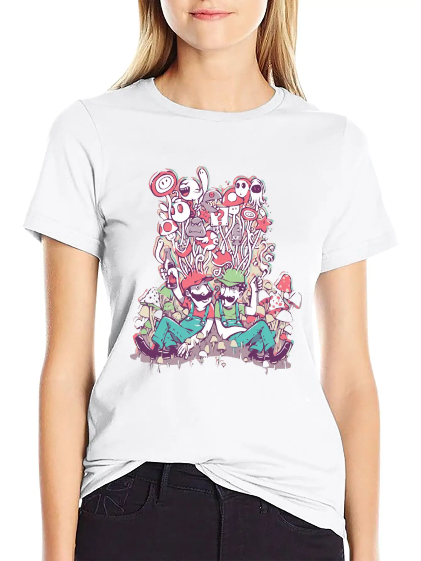Mushroom Party Stylish Everyday T-Shirt – Unisex Basic Cotton Tee