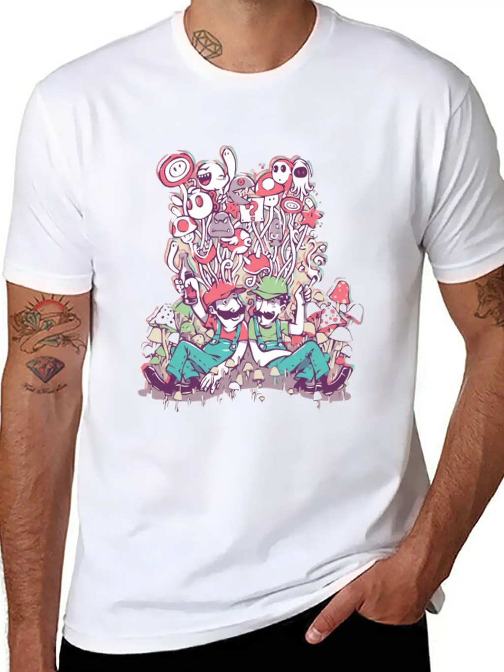 Mushroom Party Stylish Everyday T-Shirt – Unisex Basic Cotton Tee