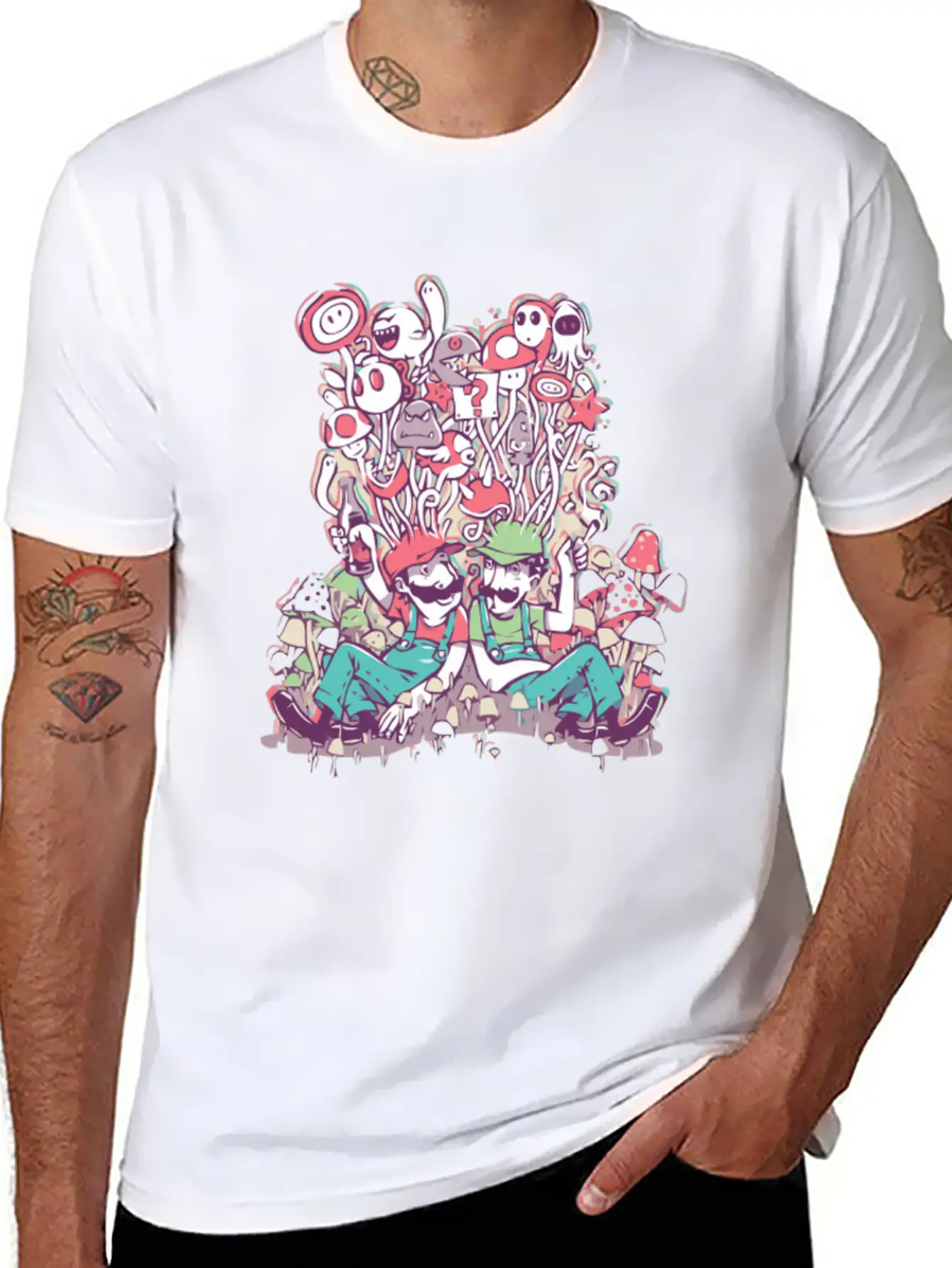 Mushroom Party Stylish Everyday T-Shirt – Unisex Basic Cotton Tee