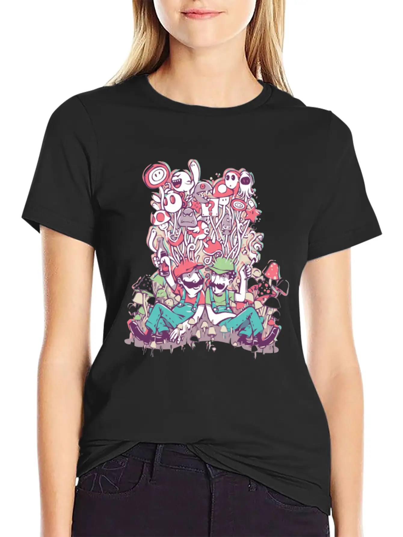Mushroom Party Stylish Everyday T-Shirt – Unisex Basic Cotton Tee