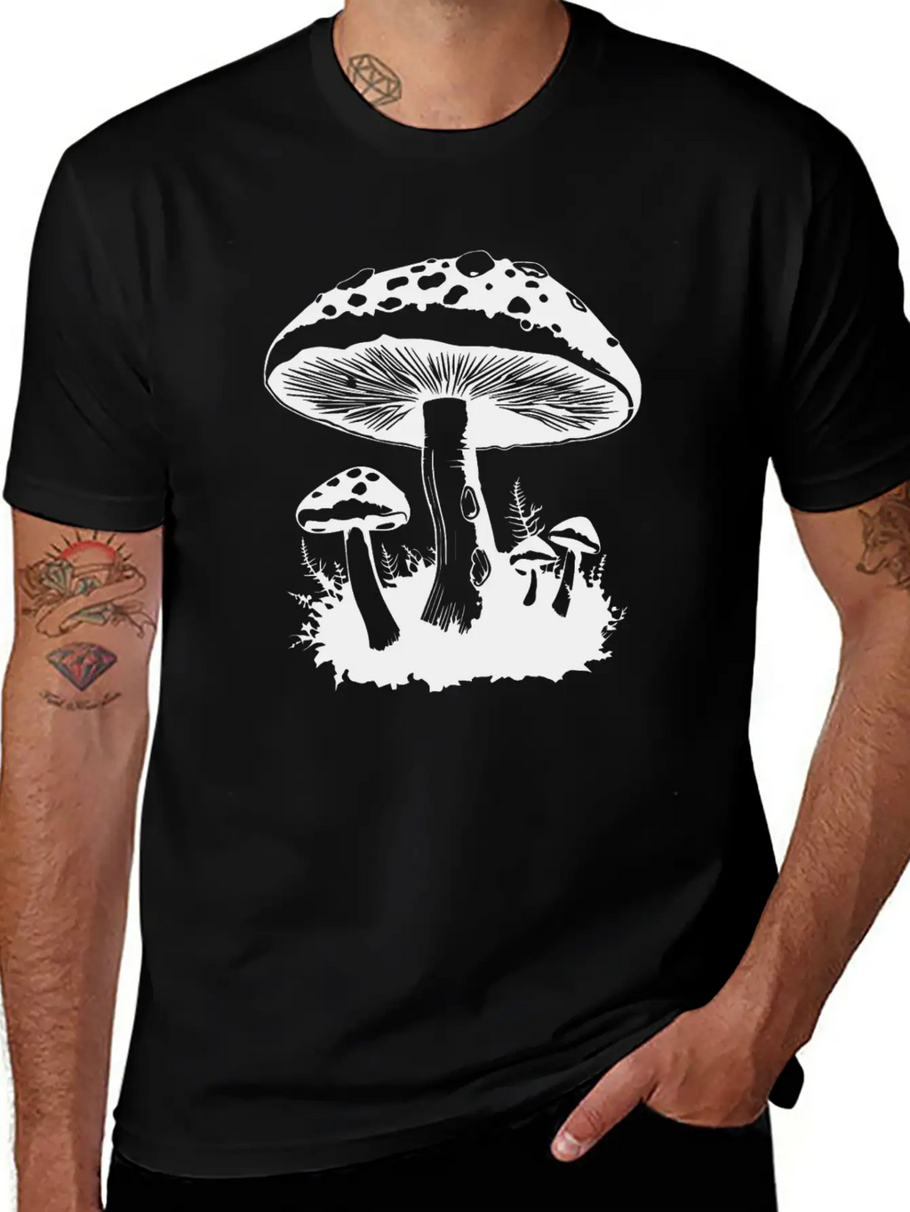 Mushroom Picker Fungi Forest Basic Graphic T-Shirt – Daily Comfort In Soft Cotton