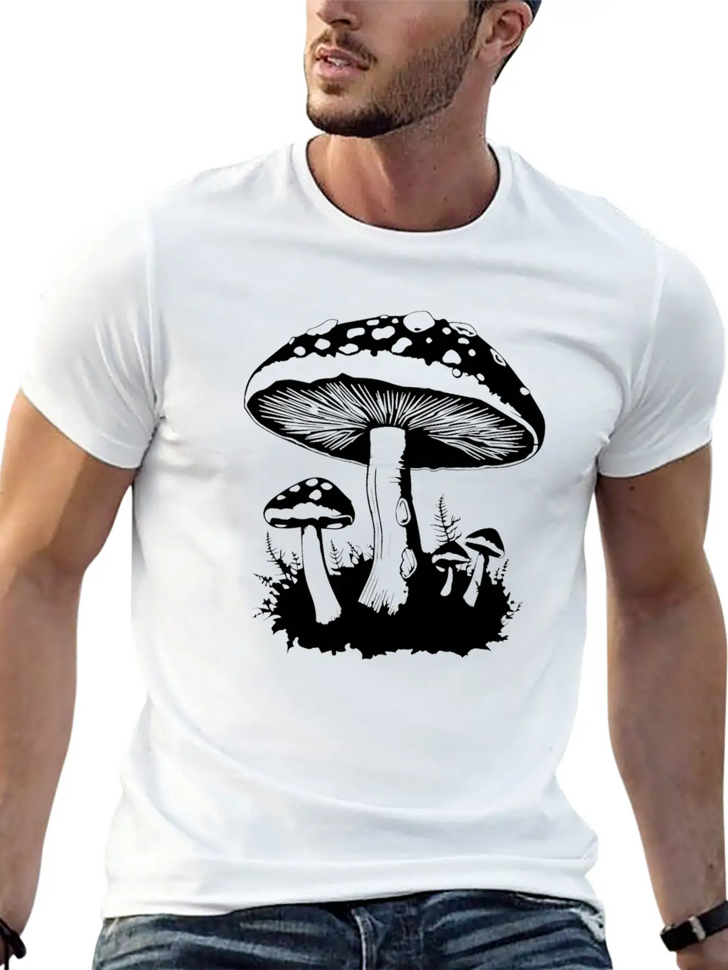 Mushroom Picker Fungi Forest Basic Graphic T-Shirt – Daily Comfort In Soft Cotton