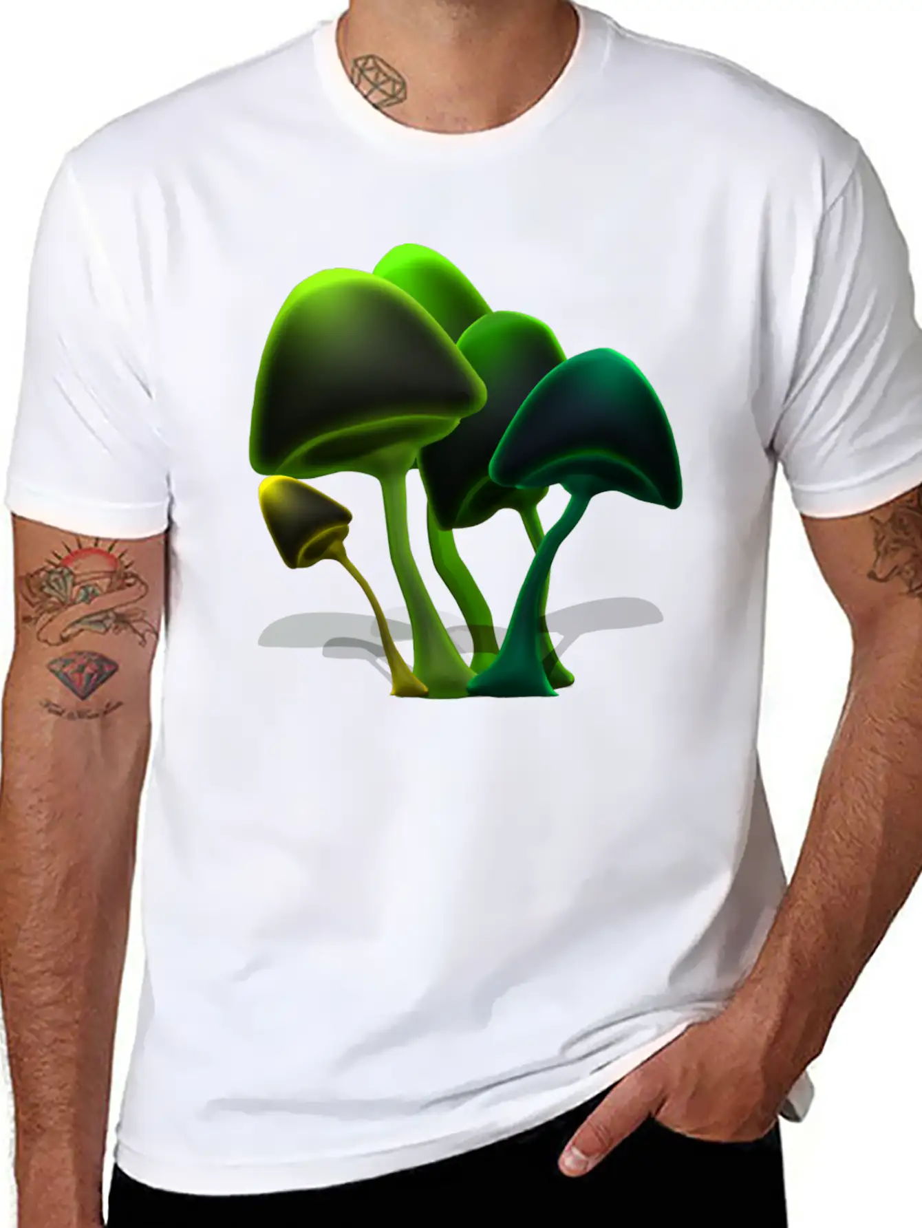 Mushrooms Basic Graphic T-Shirt – Daily Comfort In Soft Cotton