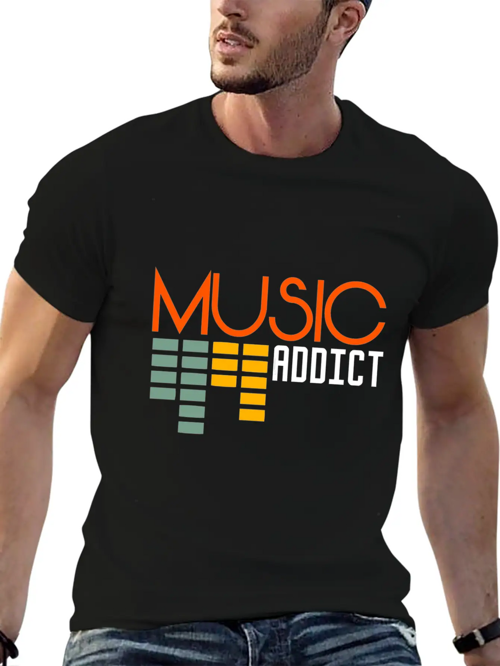 Music Addict DJ Beat Bass Basic Graphic T-Shirt – Daily Comfort In Soft Cotton