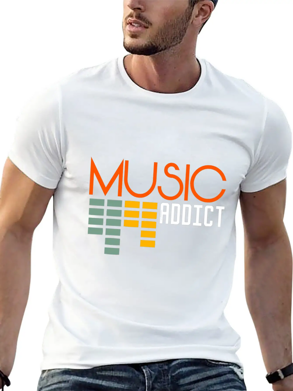 Music Addict DJ Beat Bass Basic Graphic T-Shirt – Daily Comfort In Soft Cotton