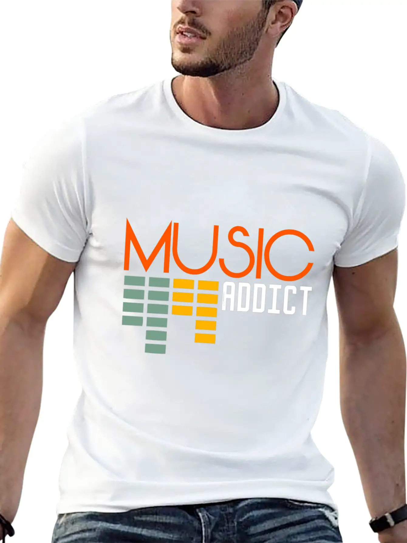 Music Addict DJ Beat Bass Basic Graphic T-Shirt – Daily Comfort In Soft Cotton