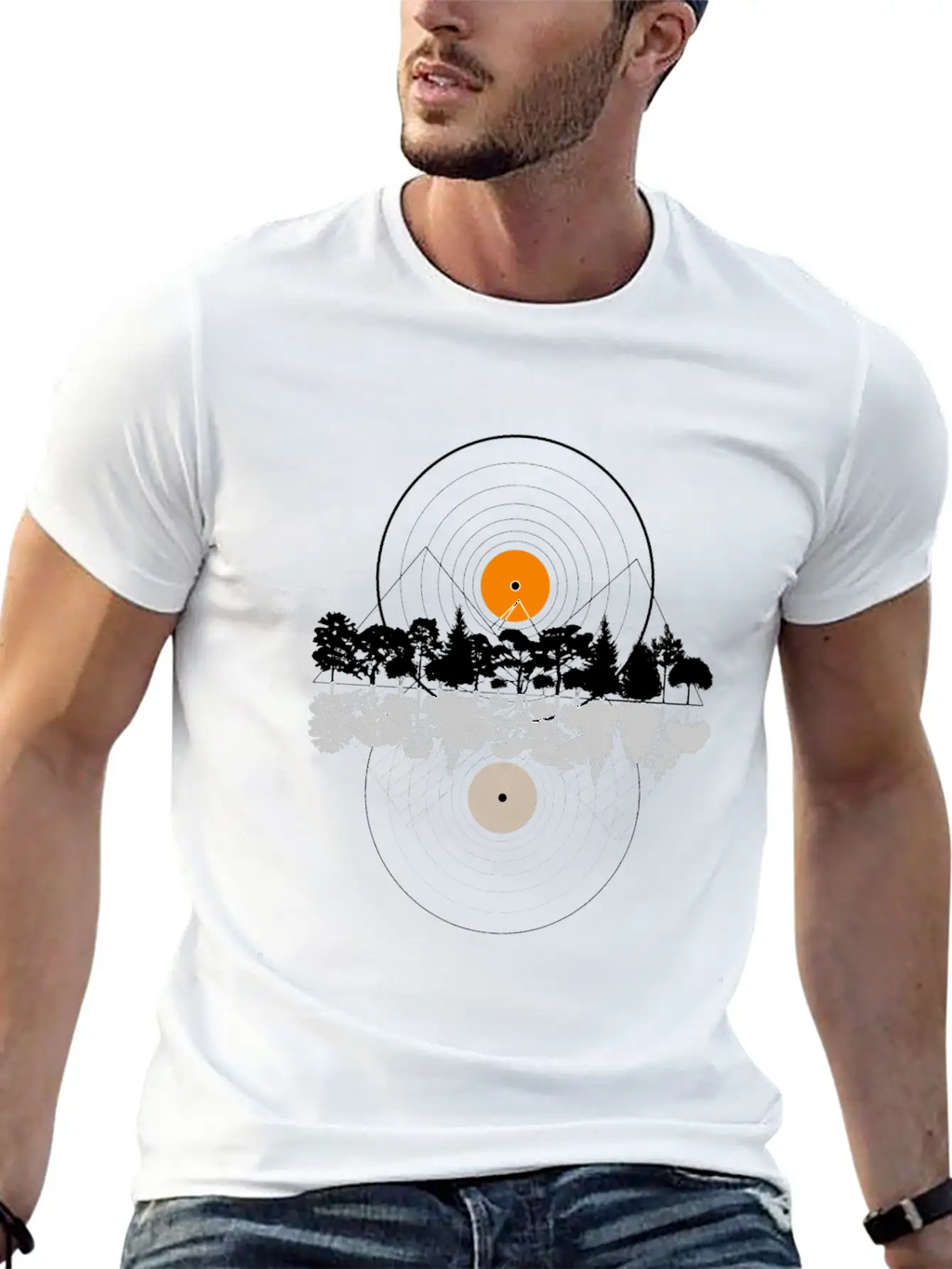 Music And Nature, Cool Combination, Cool Design Stylish Everyday T-Shirt – Unisex Basic Cotton Tee