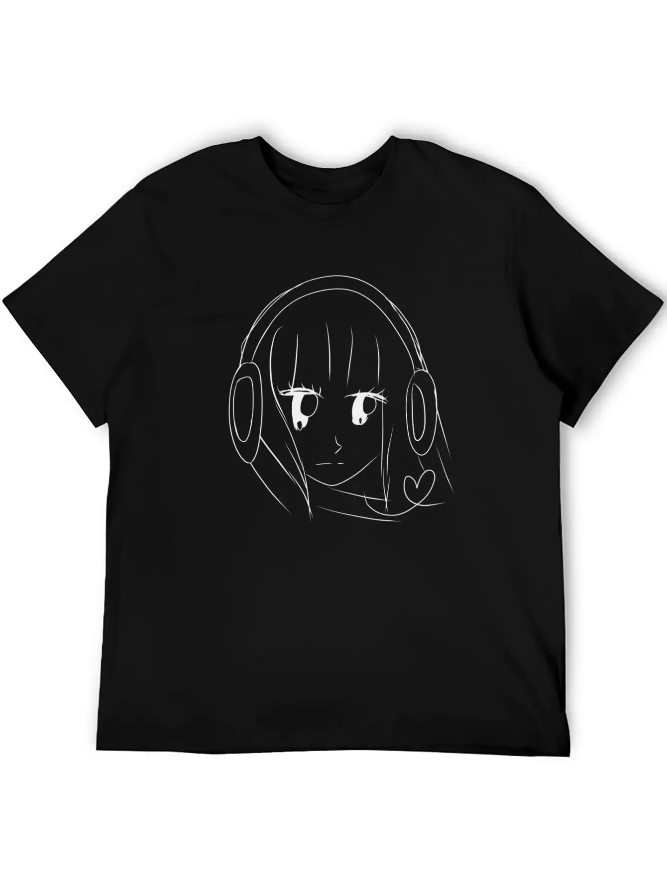 Music Anime Headphones Breathable Graphic T-Shirt – Perfect For Casual Days