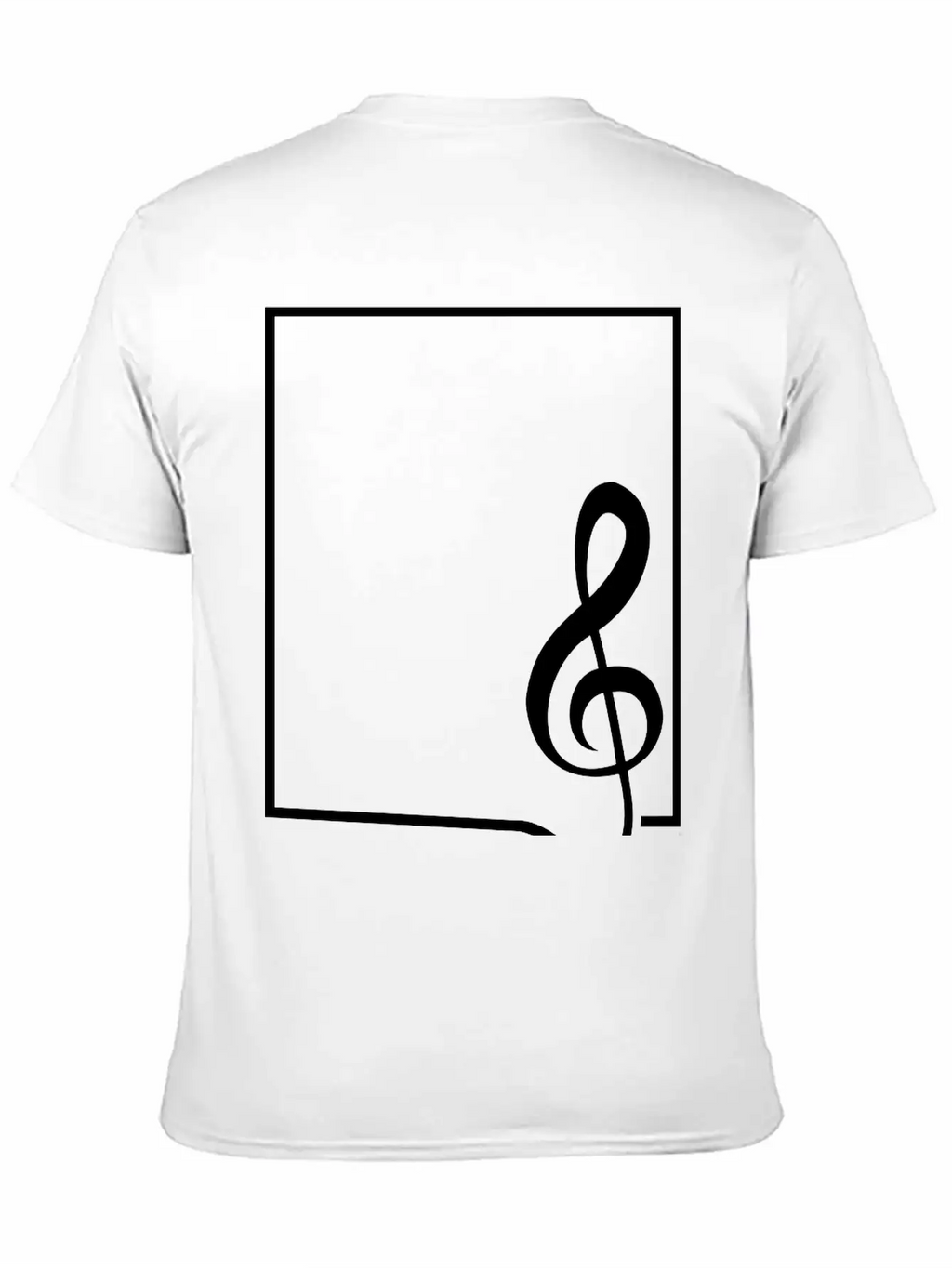 Music Clef Note Picture Frame Text Border Treble Relaxed Everyday Tee – Lightweight And Durable Cotton