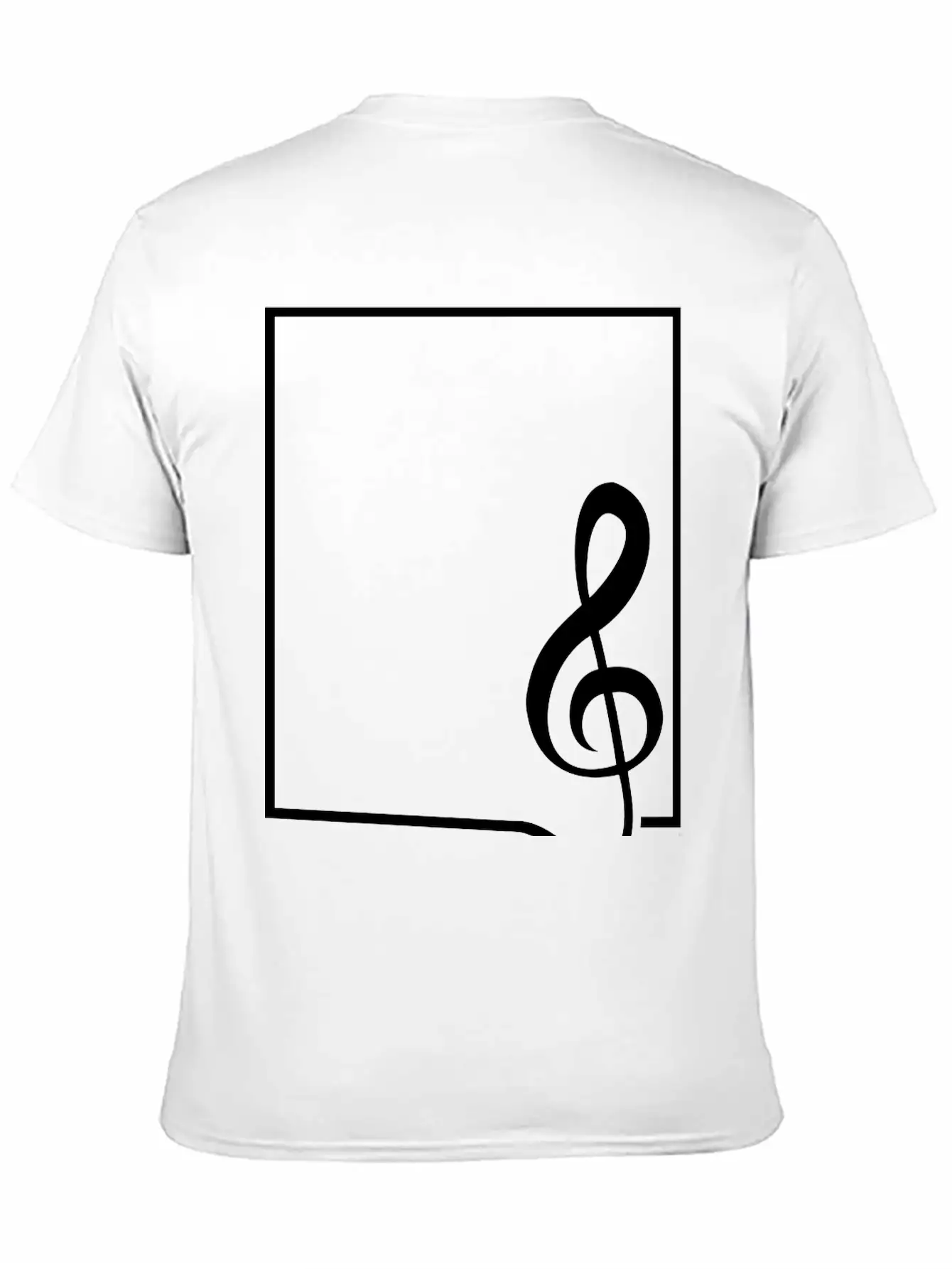 Music Clef Note Picture Frame Text Border Treble Relaxed Everyday Tee – Lightweight And Durable Cotton