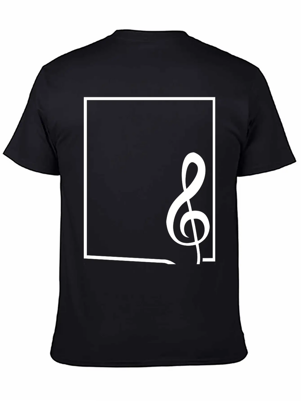 Music Clef Note Picture Frame Text Border Treble Relaxed Everyday Tee – Lightweight And Durable Cotton