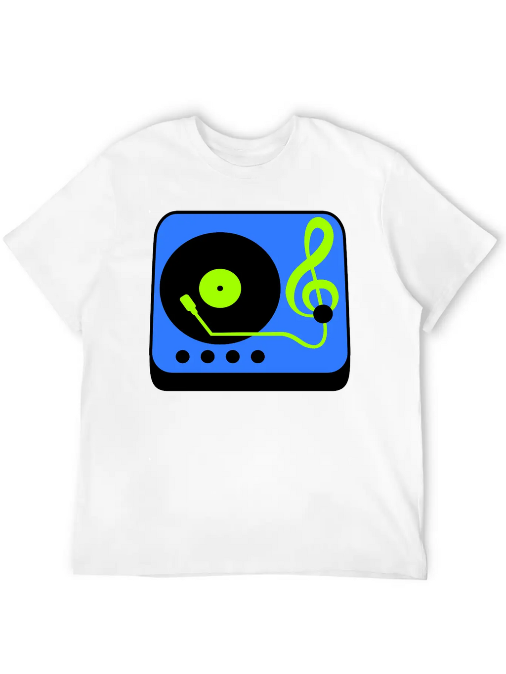 Music Clef Note Record Plate Vinyl DJ Party Treble Essential Cotton Tee For Daily Outfits – Unisex Style