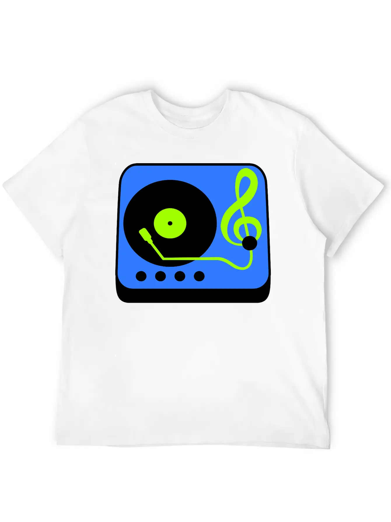 Music Clef Note Record Plate Vinyl DJ Party Treble Essential Cotton Tee For Daily Outfits – Unisex Style