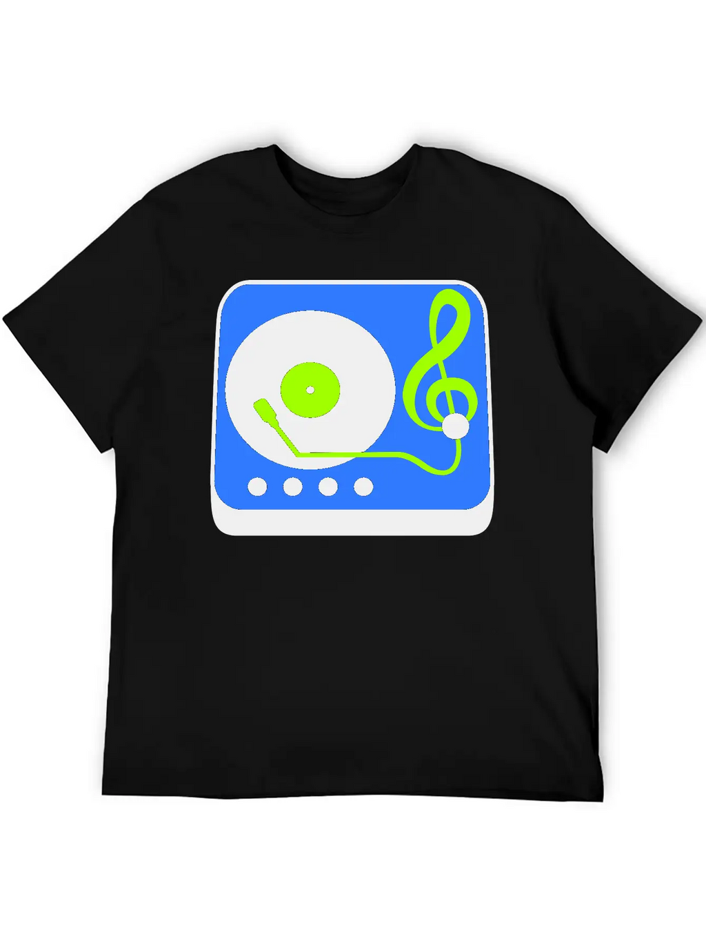 Music Clef Note Record Plate Vinyl DJ Party Treble Essential Cotton Tee For Daily Outfits – Unisex Style