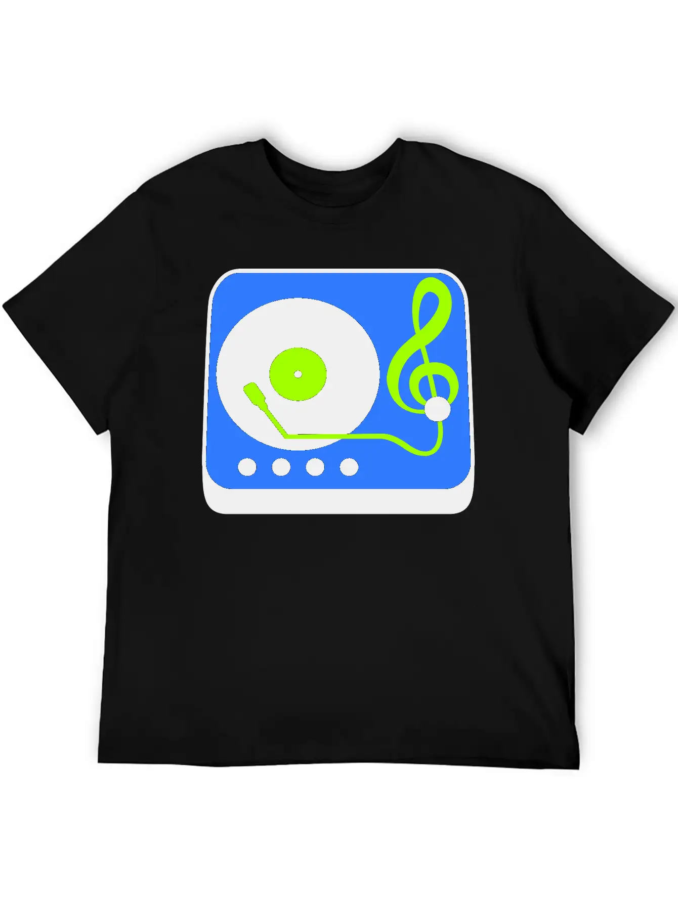 Music Clef Note Record Plate Vinyl DJ Party Treble Essential Cotton Tee For Daily Outfits – Unisex Style
