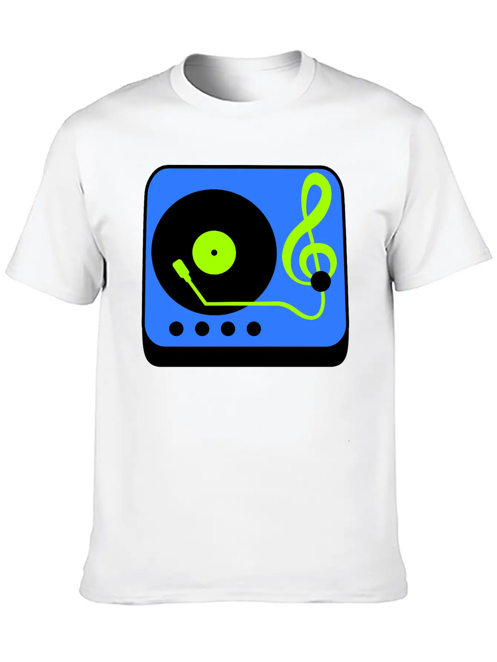 Music Clef Note Record Plate Vinyl DJ Party Treble Essential Cotton Tee For Daily Outfits – Unisex Style