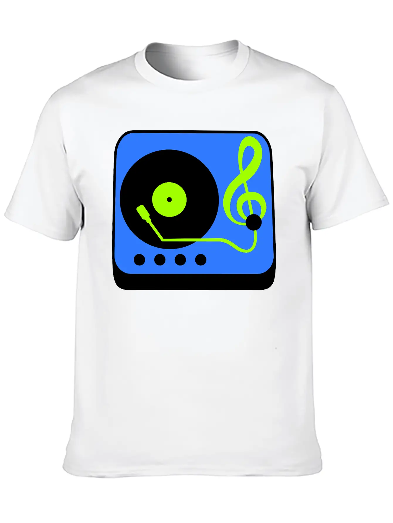 Music Clef Note Record Plate Vinyl DJ Party Treble Essential Cotton Tee For Daily Outfits – Unisex Style