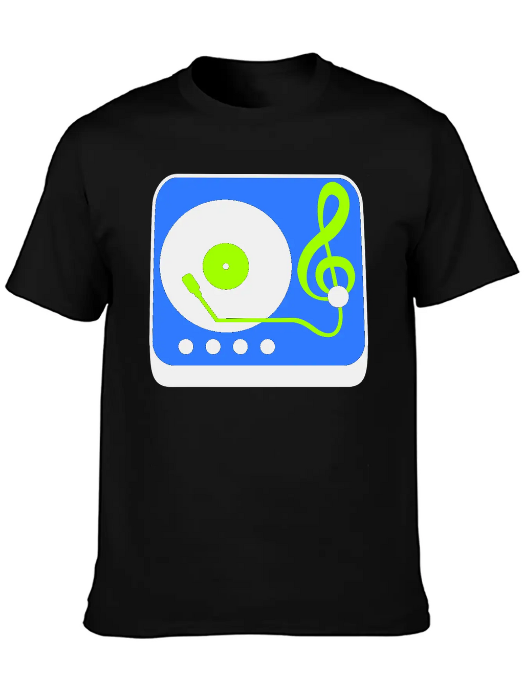Music Clef Note Record Plate Vinyl DJ Party Treble Essential Cotton Tee For Daily Outfits – Unisex Style