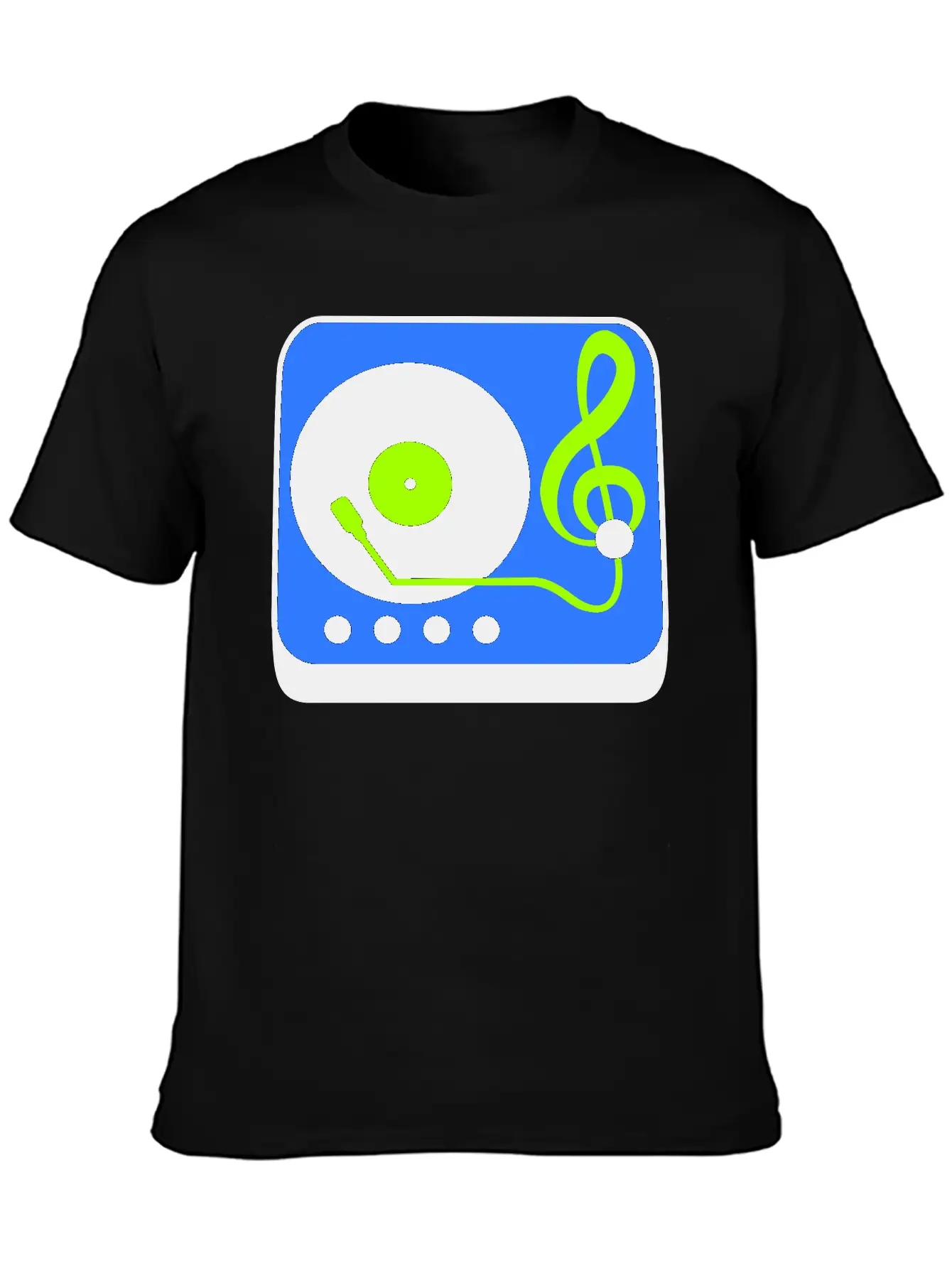 Music Clef Note Record Plate Vinyl DJ Party Treble Essential Cotton Tee For Daily Outfits – Unisex Style