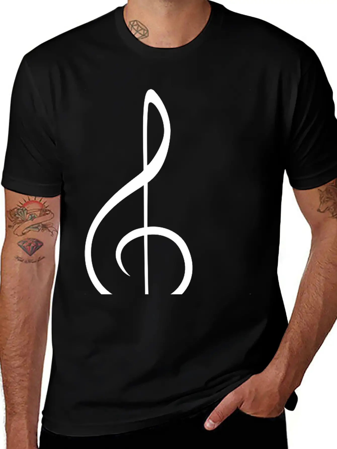 Music Clef Note Violin Treble Sound Pulse ECG Classic Cotton Tee – Unisex Comfort For Any Season