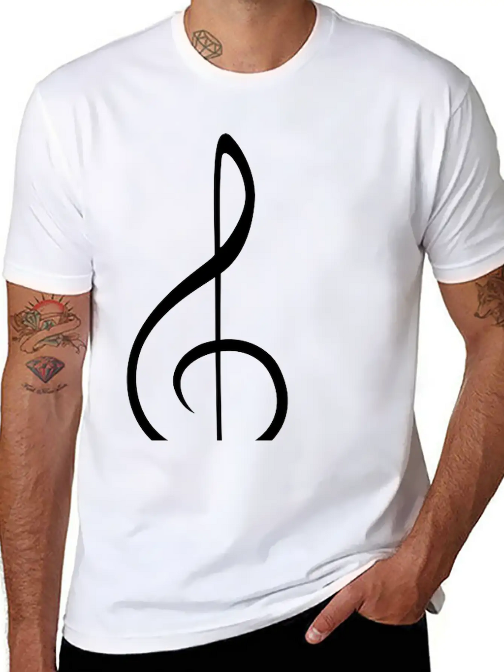 Music Clef Note Violin Treble Sound Pulse ECG Classic Cotton Tee – Unisex Comfort For Any Season