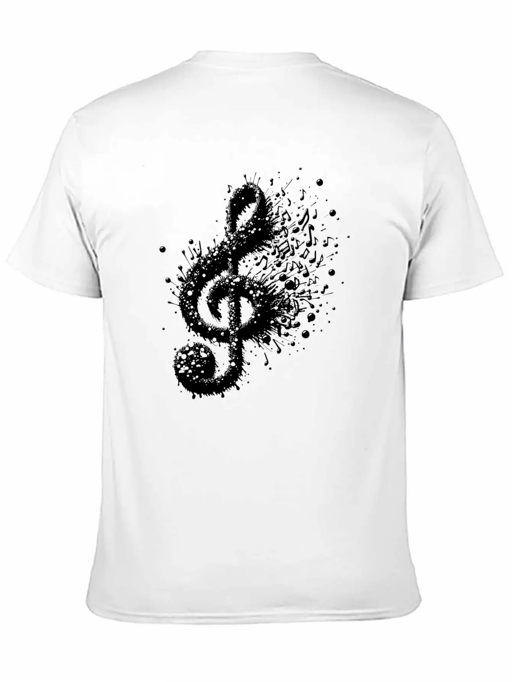 Music Clef Splash Sheet Music Stylish Everyday T-Shirt – Unisex Basic Cotton Tee