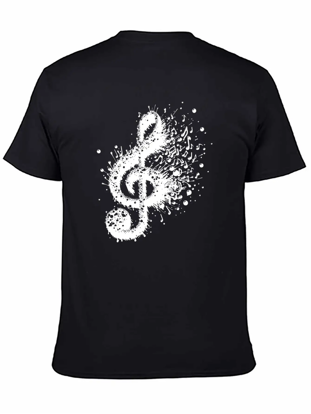 Music Clef Splash Sheet Music Stylish Everyday T-Shirt – Unisex Basic Cotton Tee