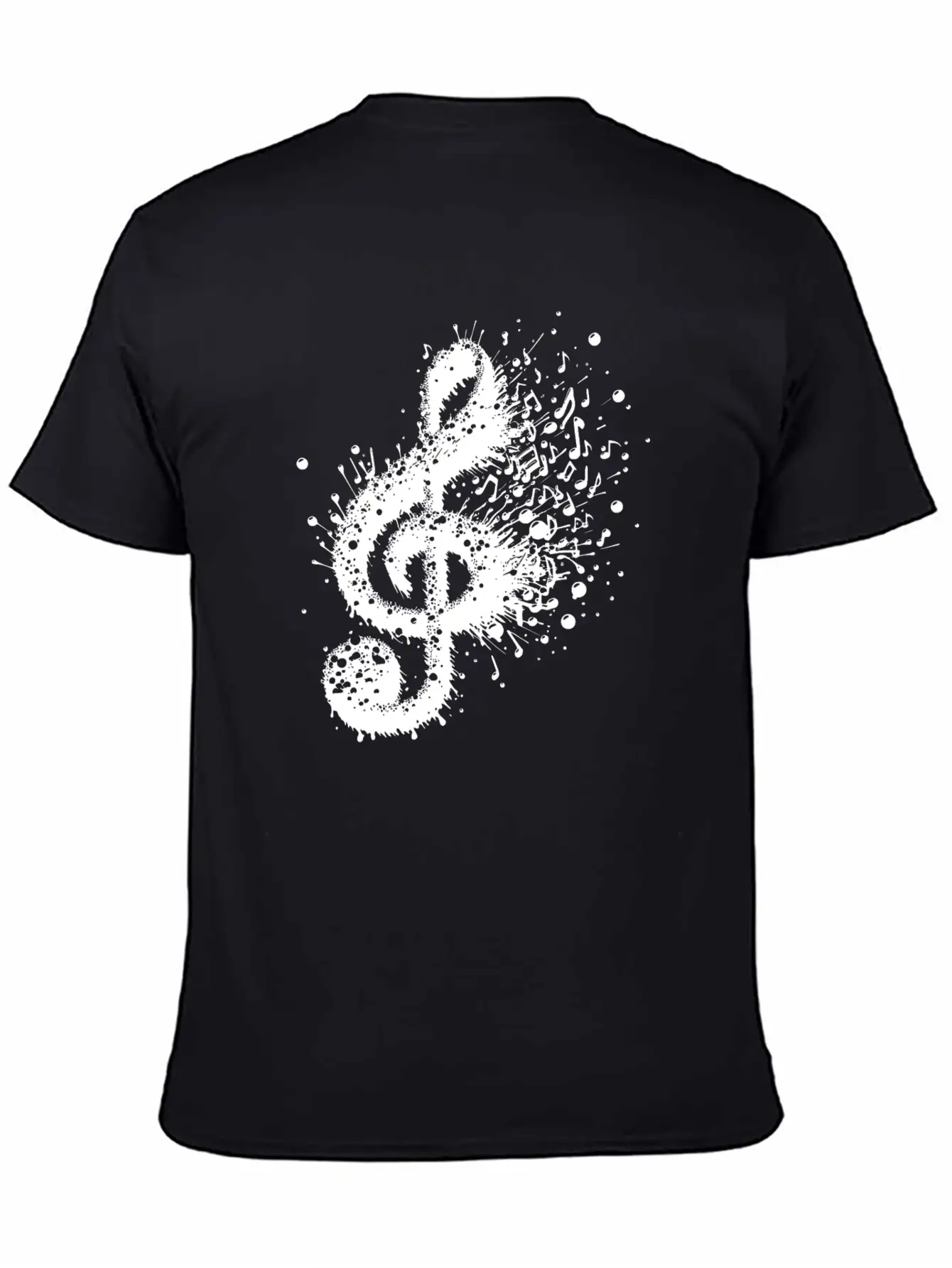 Music Clef Splash Sheet Music Stylish Everyday T-Shirt – Unisex Basic Cotton Tee